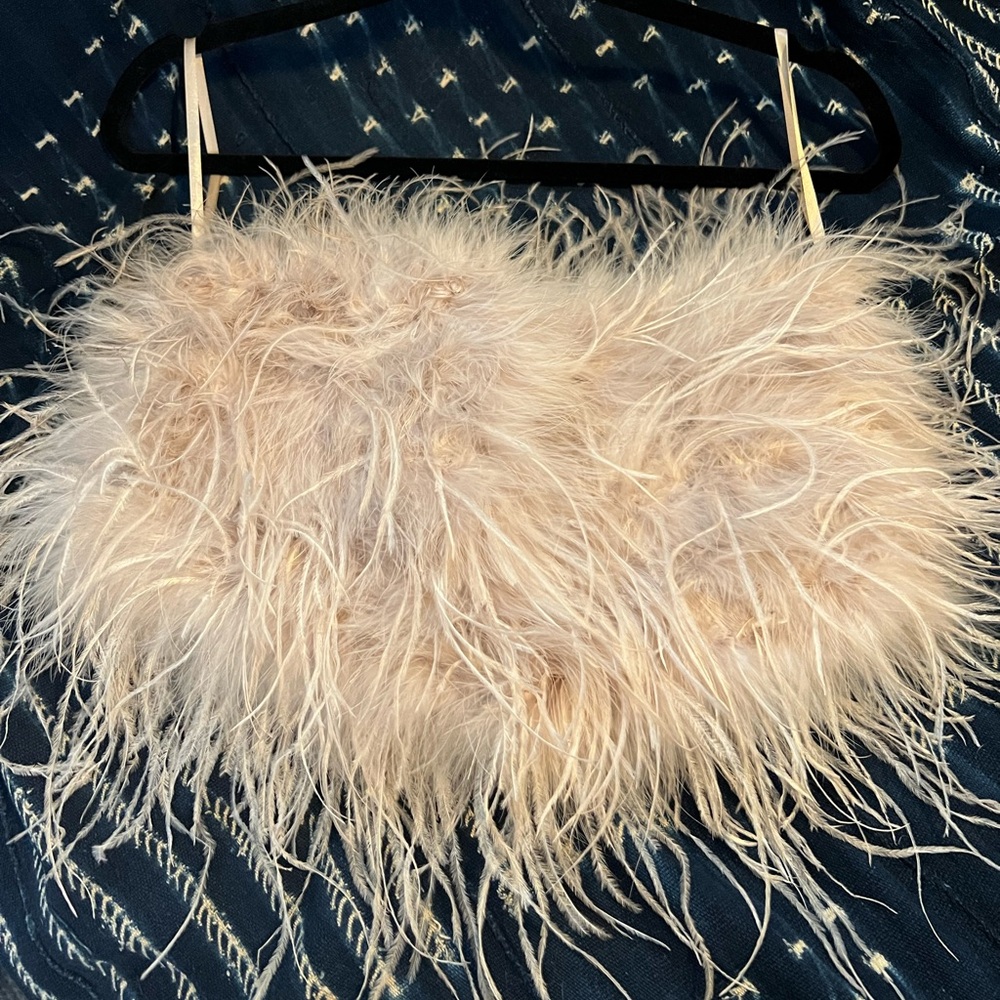 Lamarque feather bustier top - size medim